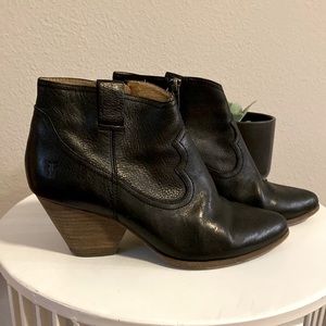 Frye Reina Black Booties